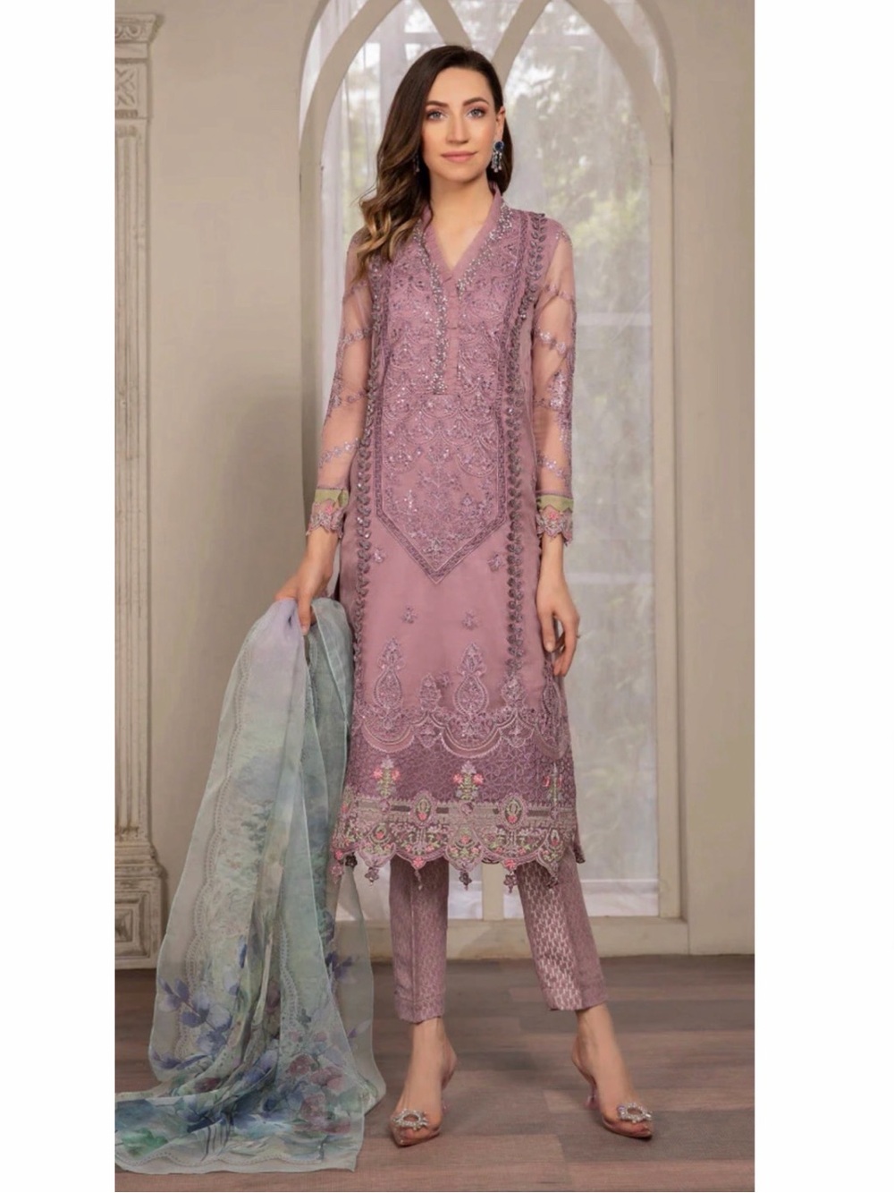 Maria B Organza 3 Piece Suit